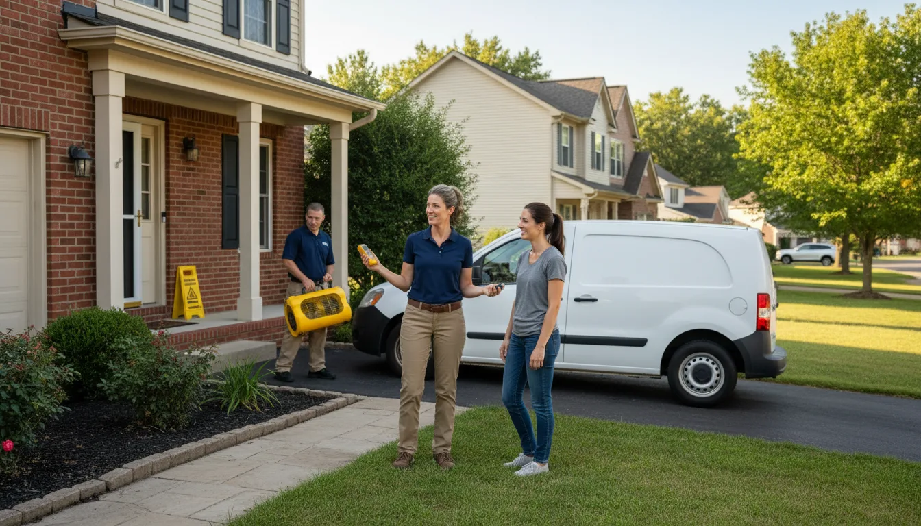 Residential water damage restoration in Girard, TX